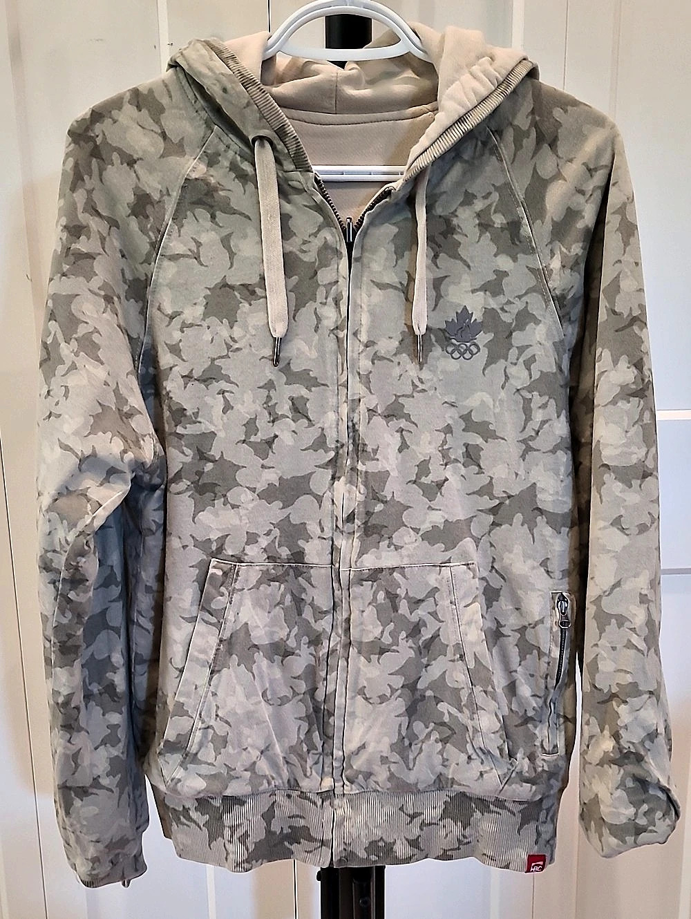 Rare HBC 2010 Vancouver Olympic Team Canada Jacket Camo Reversible Full Zip